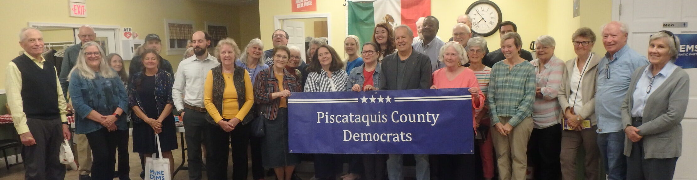 Group photo of the attendees at the Piscataquis Dems Dinner 10/4/25